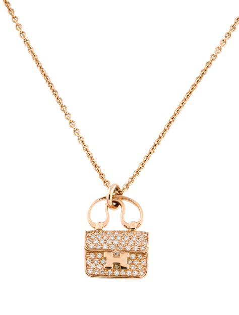 hermes diamond necklace.